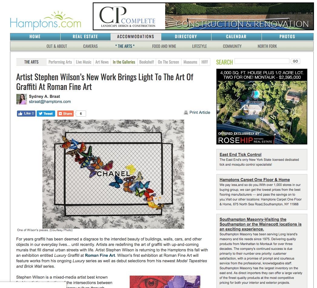 Artist Stephen Wilson’s New Work Brings Light To The Art Of Graffiti At Roman Fine Art - Stephen Wilson Studio