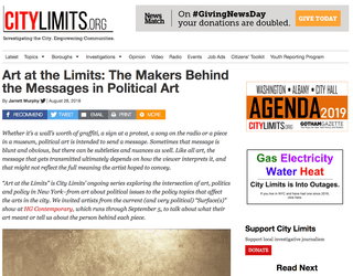 Art at the Limits: The Makers Behind the Messages in Political Art - City Limits - Stephen Wilson Studio