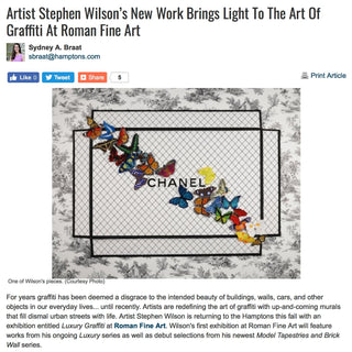 Artist Stephen Wilson's New Work Brings Light to the Art of Graffiti at Roman Fine Art - Hamptons.com - Stephen Wilson Studio