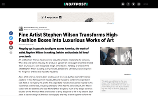 Fine Artist Stephen Wilson Transforms High-Fashion Boxes Into Luxurious Works of Art - Huffington Post - Stephen Wilson Studio
