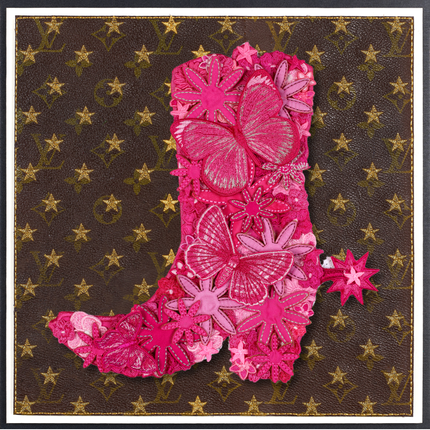 Gypsy Boot Pink 12"x12"