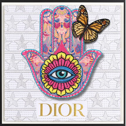 Hamsa jewel tone 12"x12"
