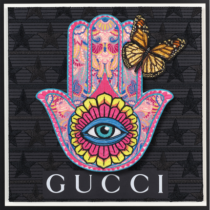 Hamsa jewel tone 12"x12"