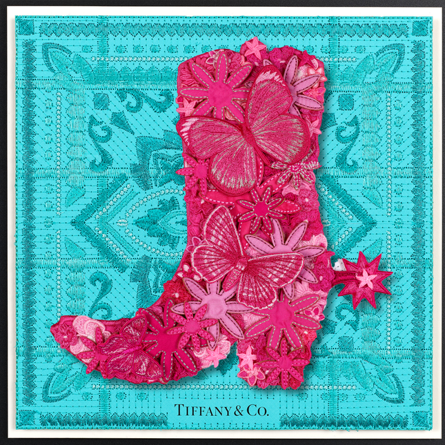 Gypsy Boot Pink 12"x12"