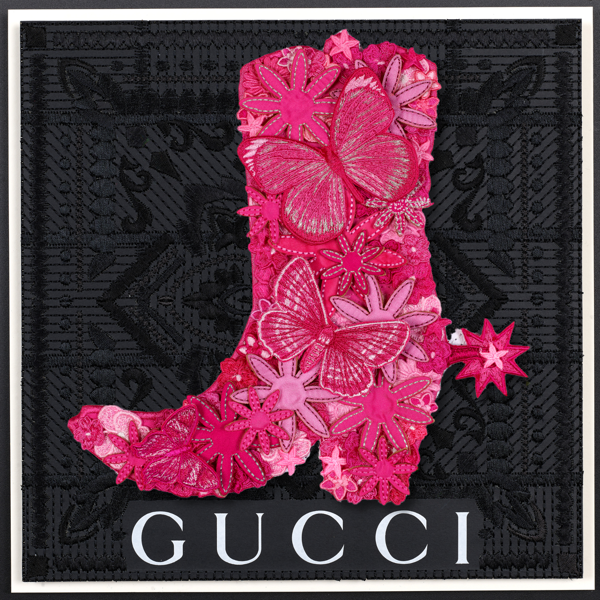 Gypsy Boot Pink 12"x12"