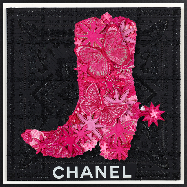 Gypsy Boot Pink 12"x12"