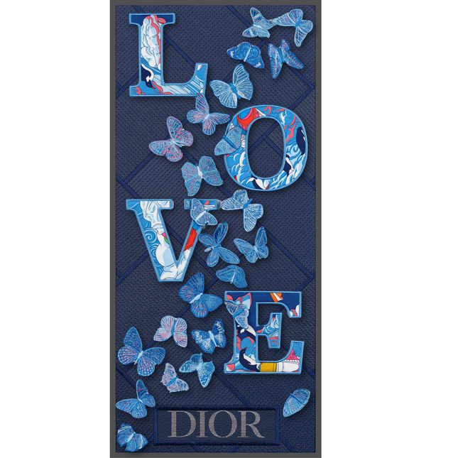 Double Love Blue 12"x26"