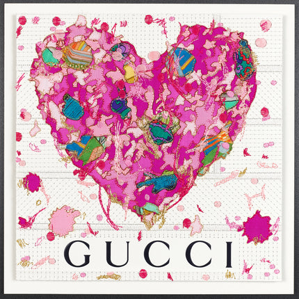 Custom Grafitti Heart 12"x12"