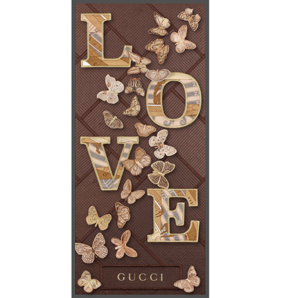 Double Love Brown  12"X26"