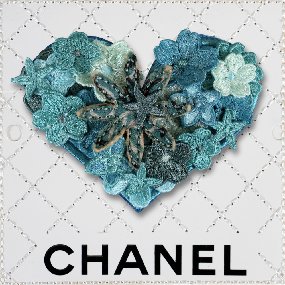 Petite Gypsy Heart 5”x5” - Seafoam