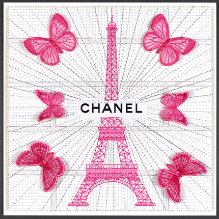 Eiffel Tower Pink 12"x12"
