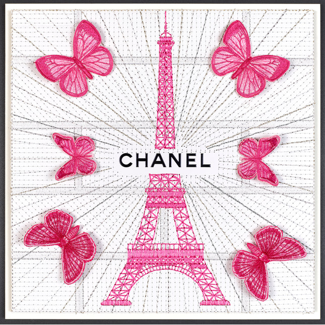 Eiffel Tower Pink 12"x12"