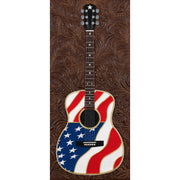 Brown Leather Flag Accoustic  12"x26"