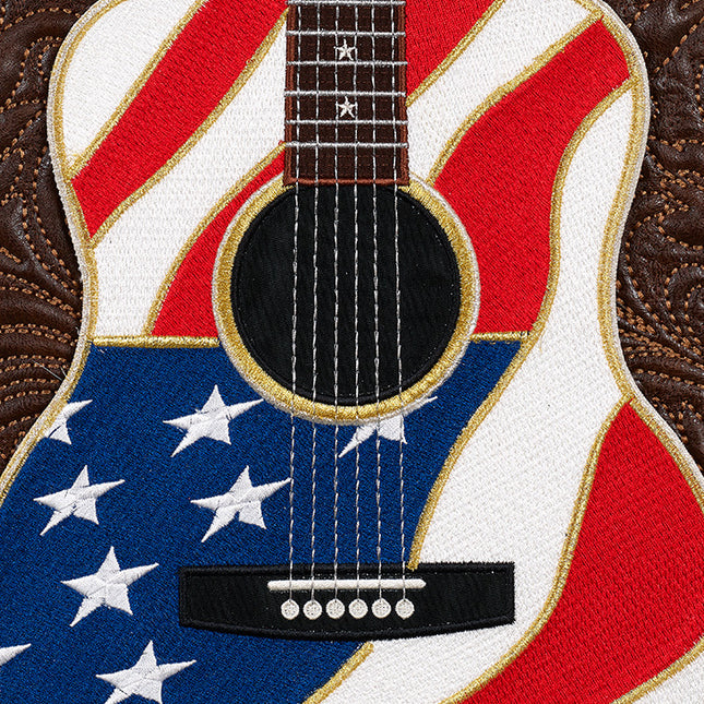 Brown Leather Flag Accoustic  12"x26"