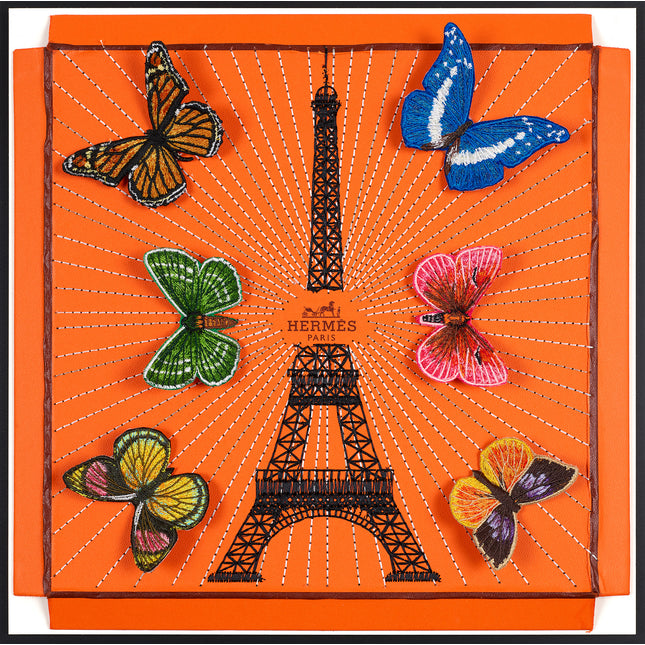 Eiffel Tower Black 12"x12"
