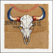 Vintage Steer Skull 26"x26"