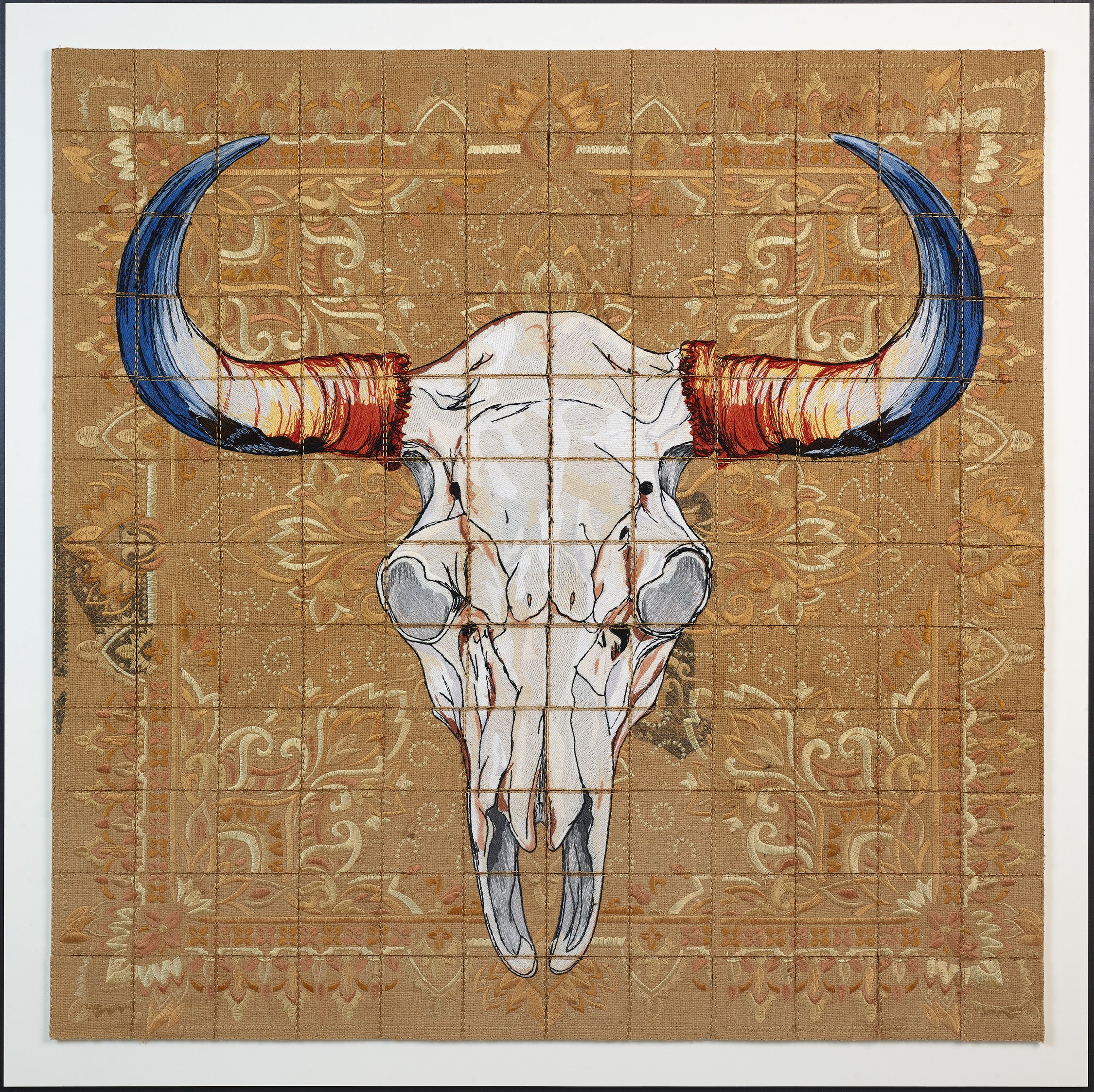 Steer Skull Mosaic 40"x40"