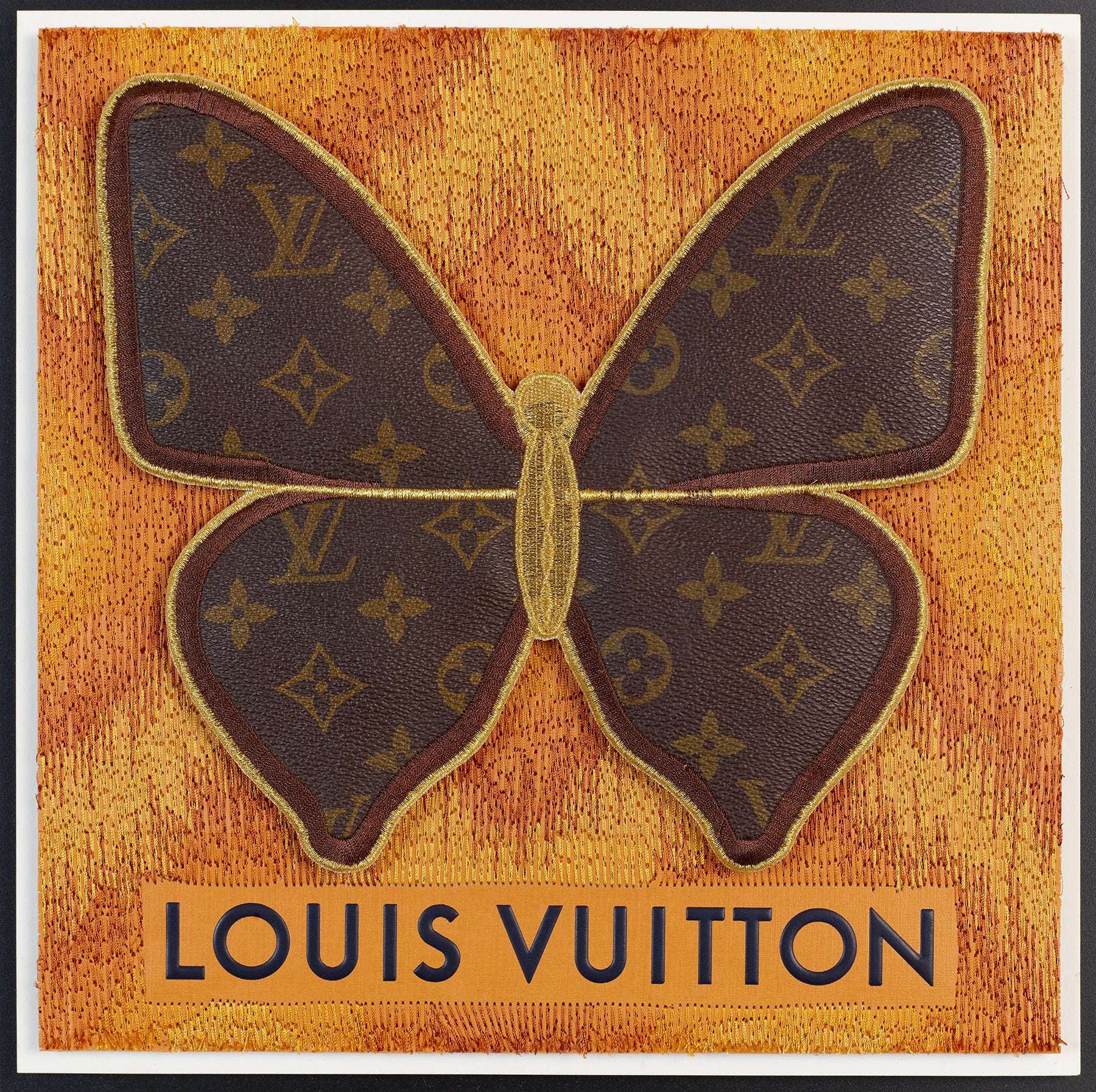 LV Monogram Butterfly 12"x12"
