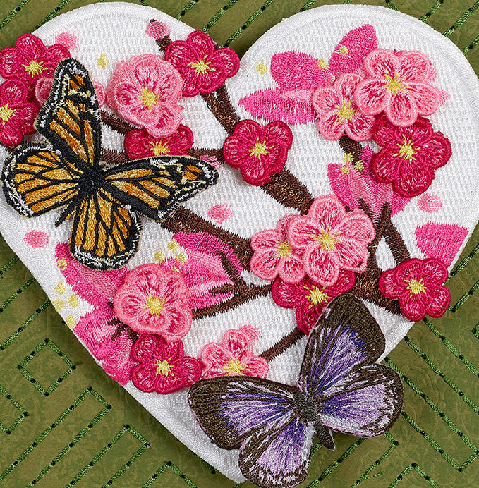 Cherry Blossom Heart 6”x8"