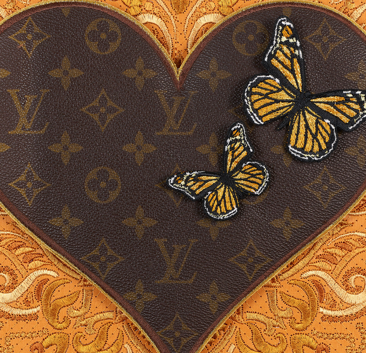 LV Monogram Heart 12"x12"