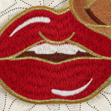 Petite Cowboy Lips 5"x5"