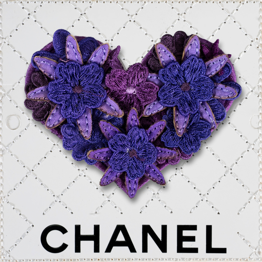 Petite Gypsy Heart 5”x5” - Mardi Gras