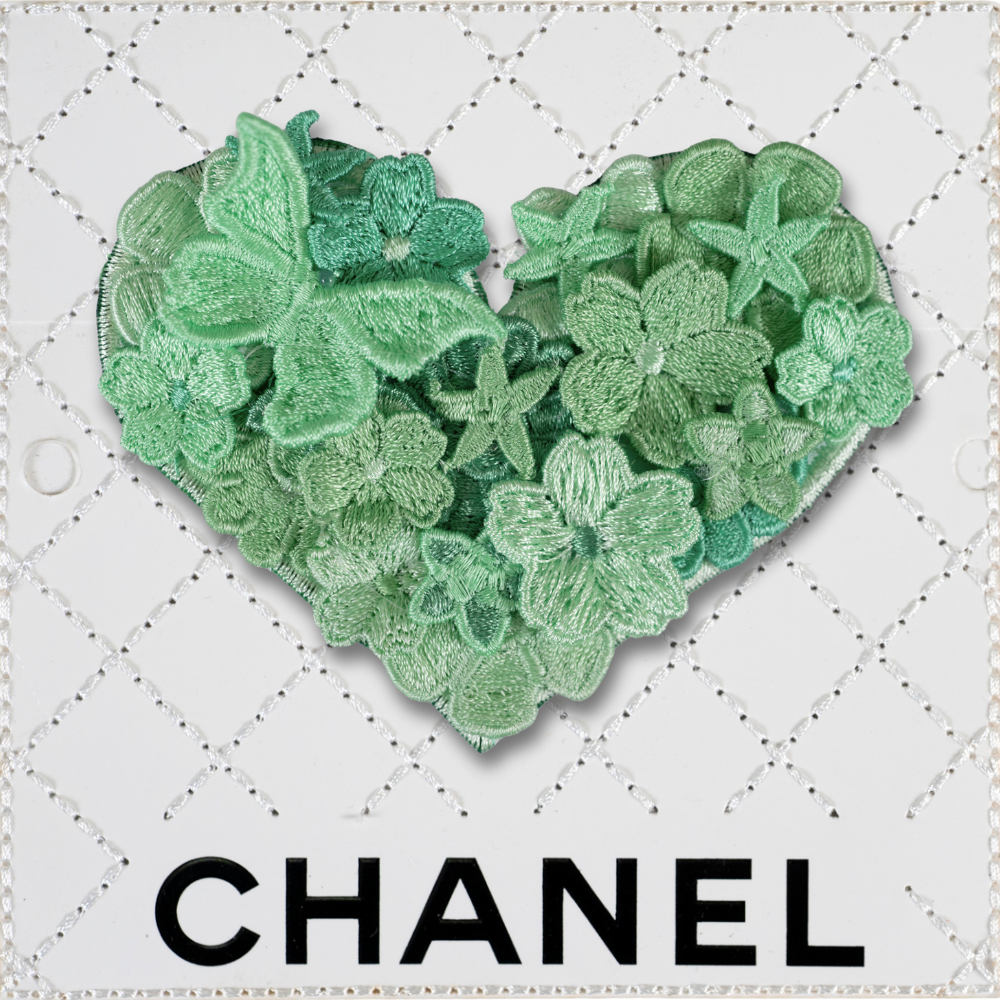 Petite Gypsy Heart 5”x5” - Sea Glass