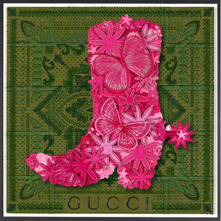 Gypsy Boot Pink 12"x12"