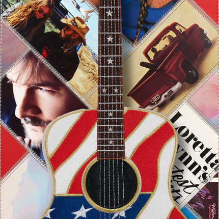 Country Album Background with Guitar