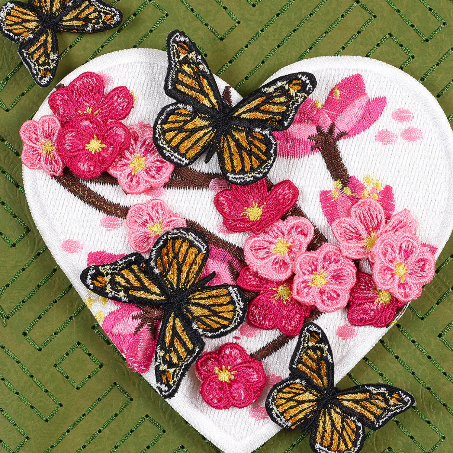 Cherry Blossom Heart 6”x8"