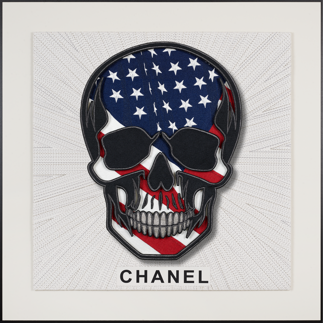 Memento Mori American Flag 26"x26"