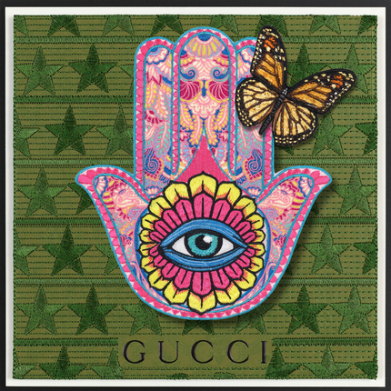 Hamsa jewel tone 12"x12"