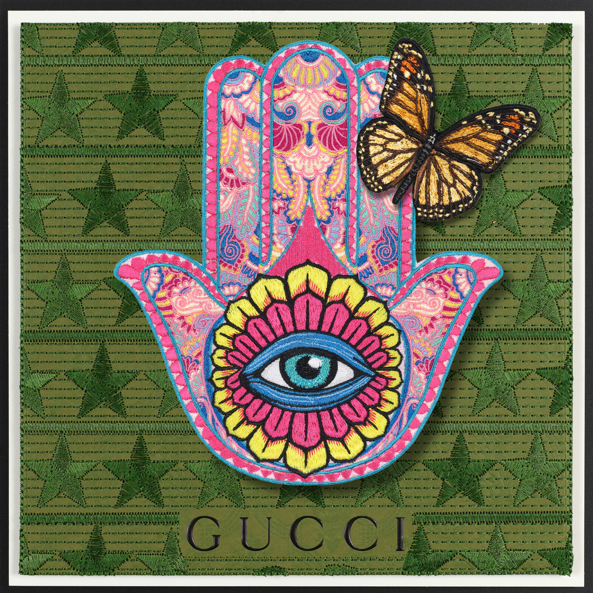 Hamsa jewel tone 12"x12"