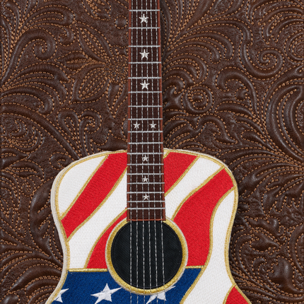 Flag Acoustic with Quilted Background