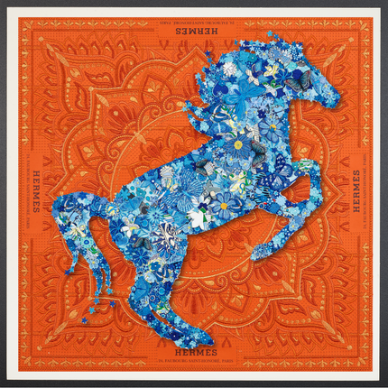 Gypsy Horse Blue 40"x40"