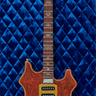 blue quilted velvet