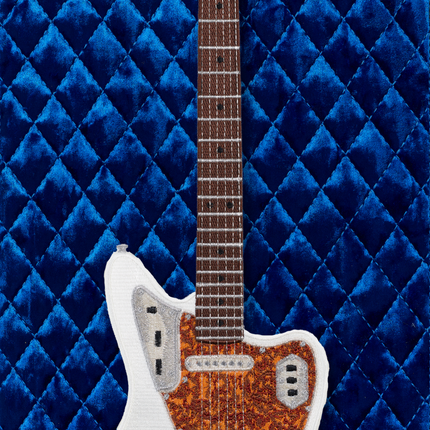 White Jaguar with Quilted Background