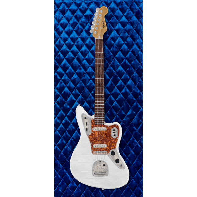 White Jaguar with Quilted Background