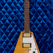 blue quilted velvet