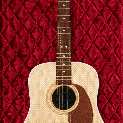 Acoustic with Quilted Background