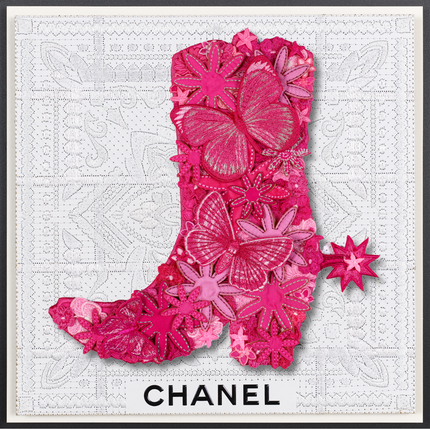 Gypsy Boot Pink 12"x12"