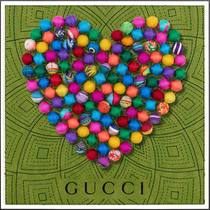 POM POM HEART 12"X12"