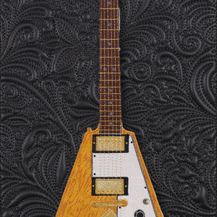 Flying V with Quilted Background