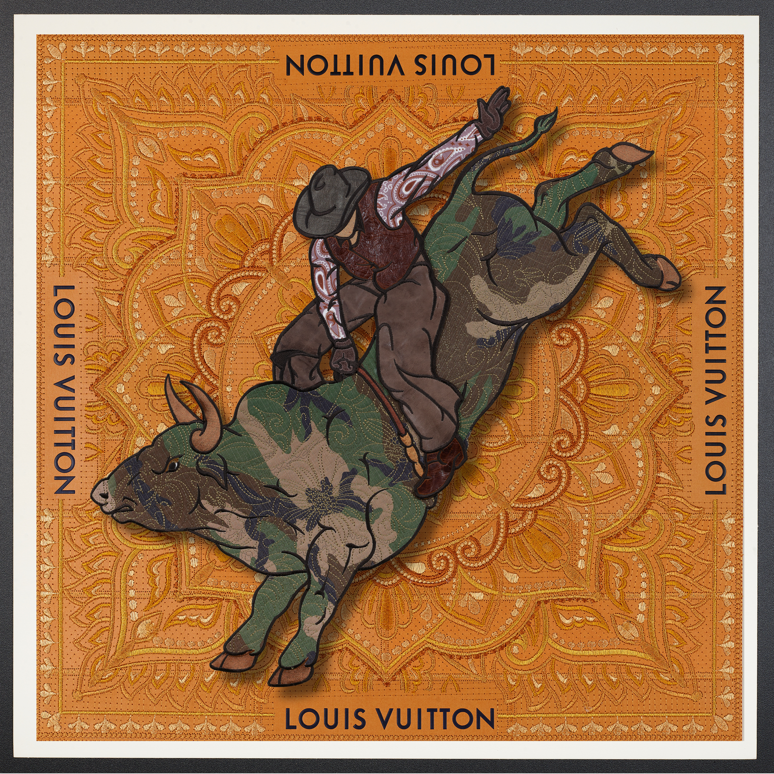 Luxury Camo Bull Rider 40"x40"