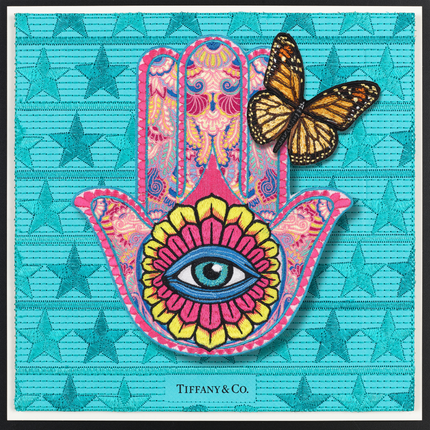 Hamsa jewel tone 12"x12"