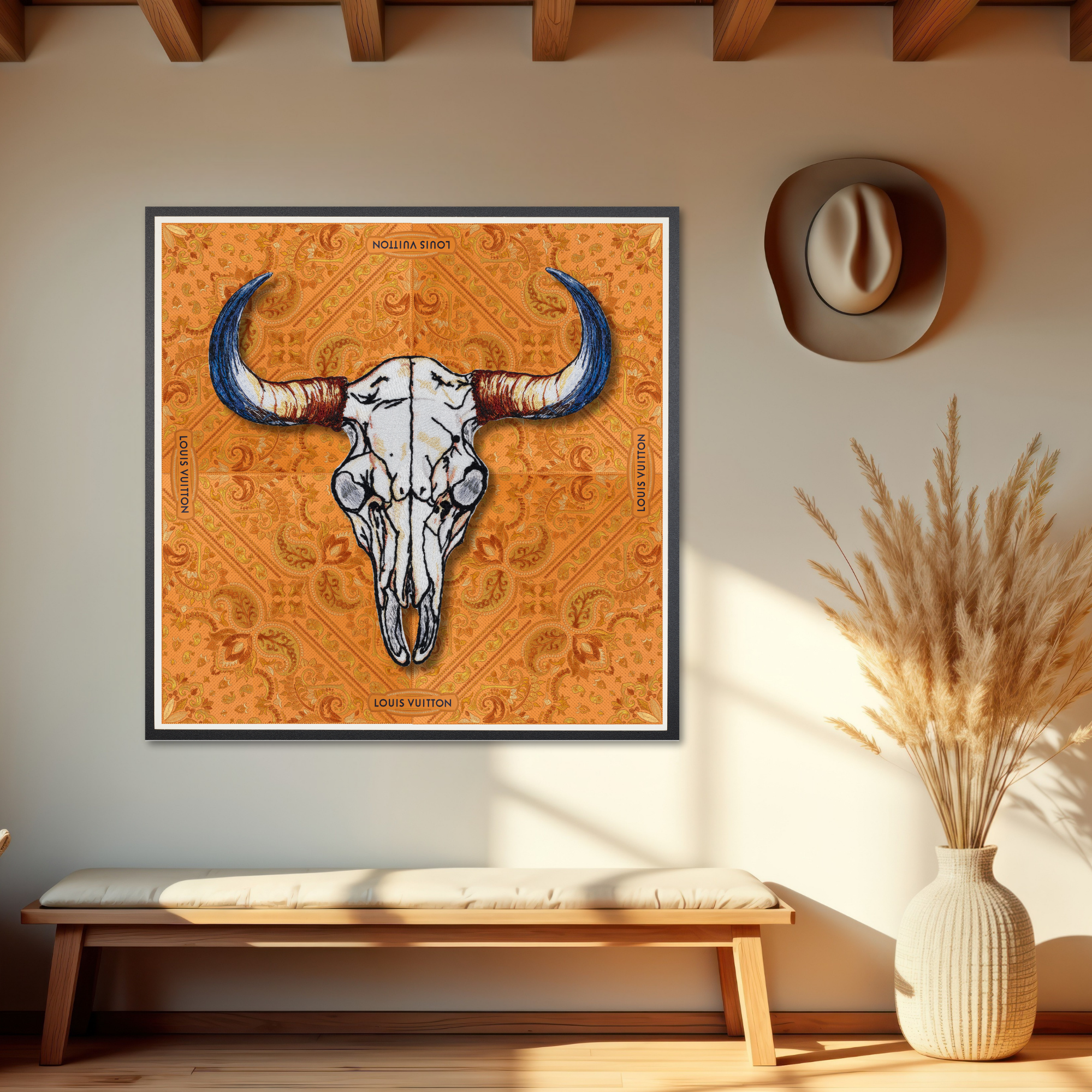 Steer Skull 40"x40"
