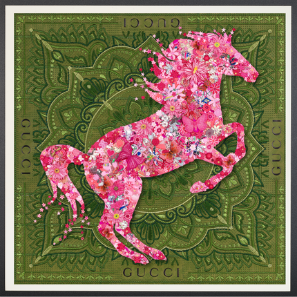 Gypsy Horse Pink 40"x40"