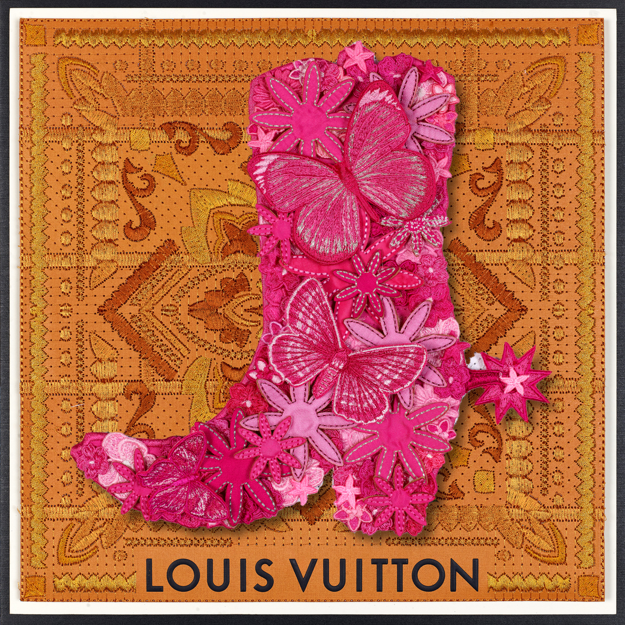 Gypsy Boot Pink 12"x12"