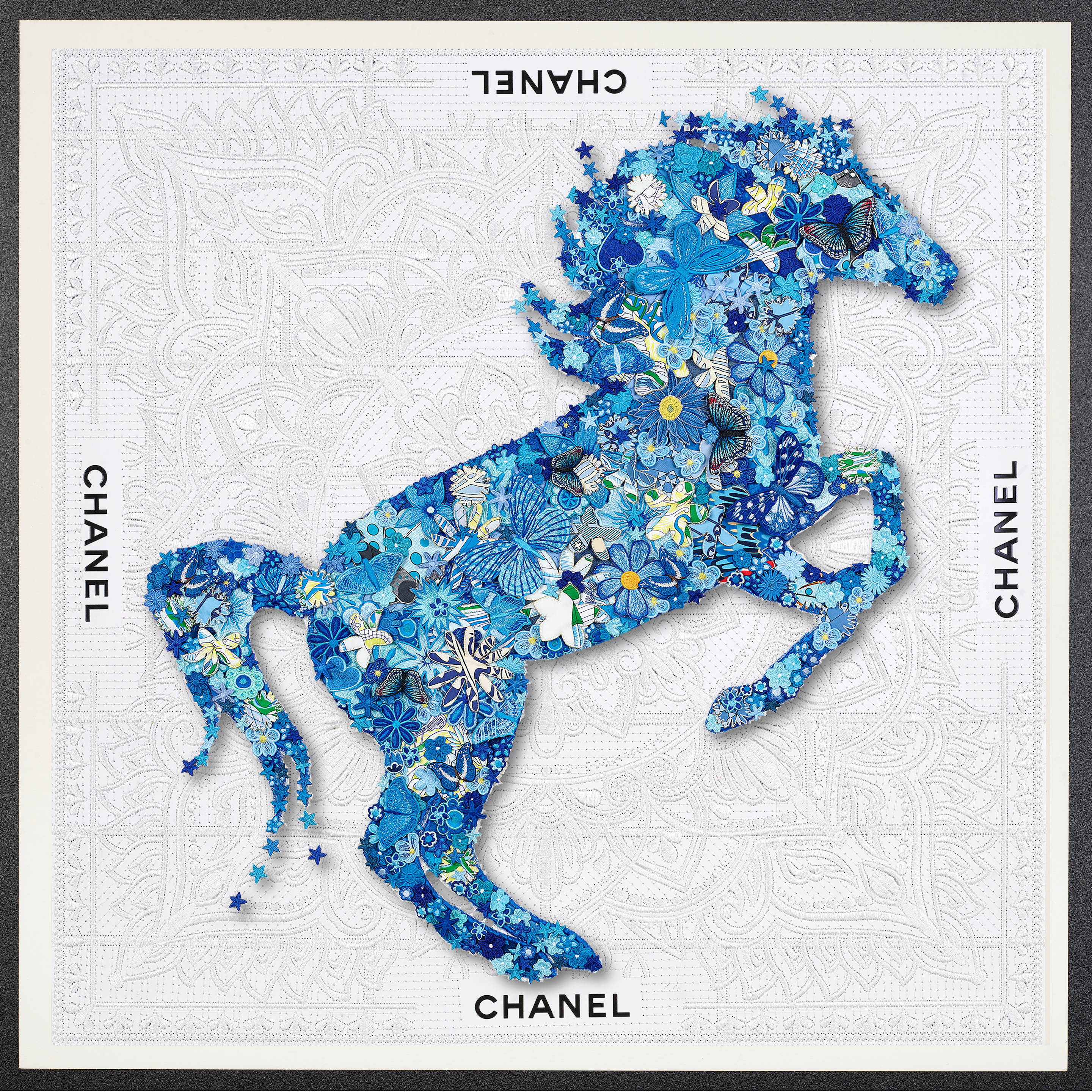Gypsy Horse Blue 40"x40"