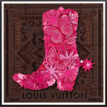 Gypsy Boot Pink 12"x12"